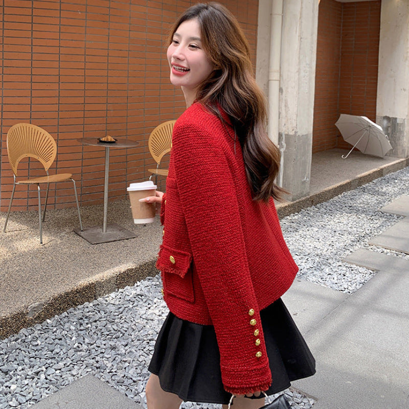 ツイードショート丈ジャケット