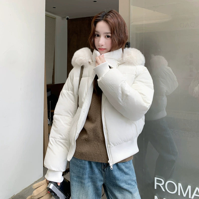 ボアフードキルティングショートコート(3colors)