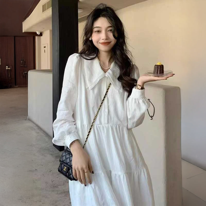 ビッグカラーティアードワンピース