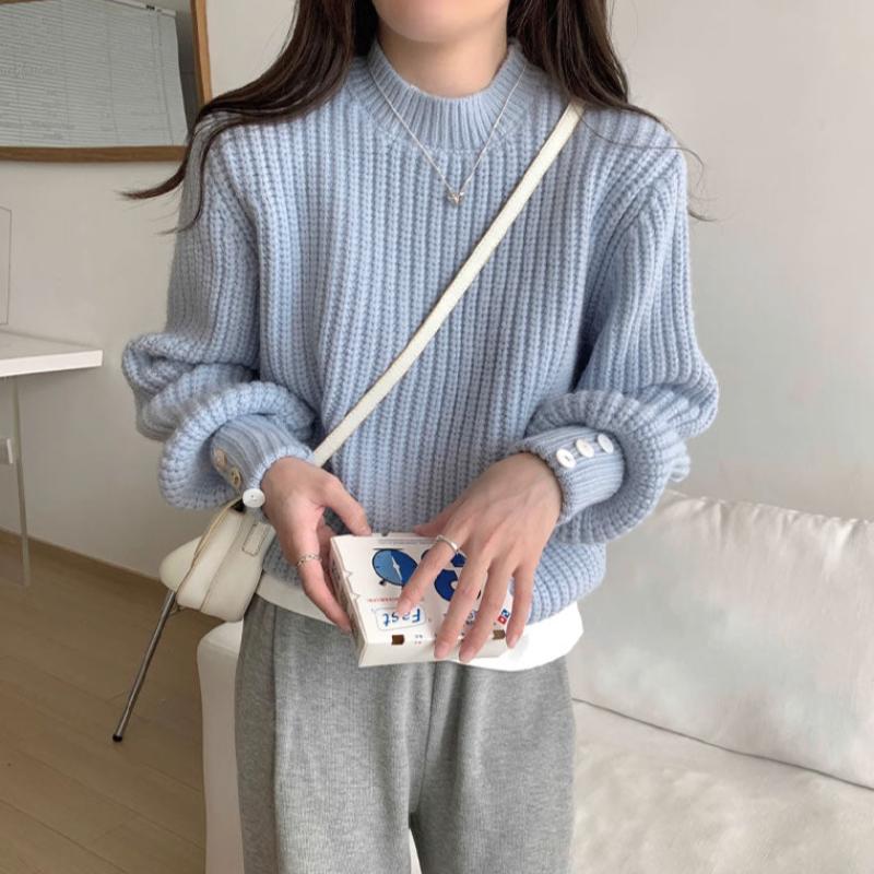 クルーネックリブセーター(4colors)