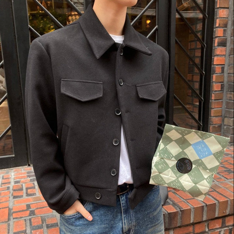 ラペルカラーショート丈ジャケット(2colors)