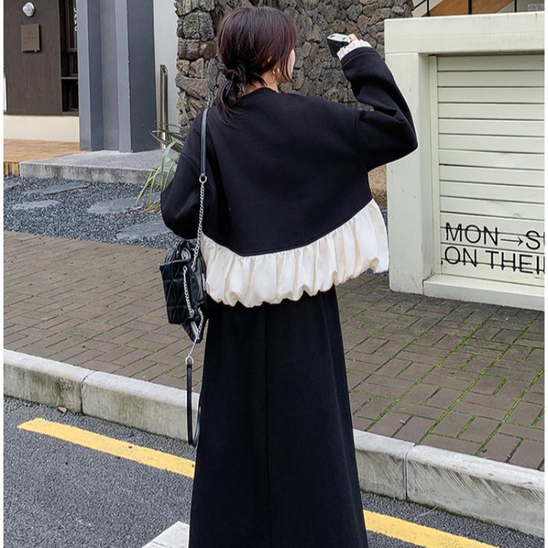 スウェットバルーントップス×スカートセット