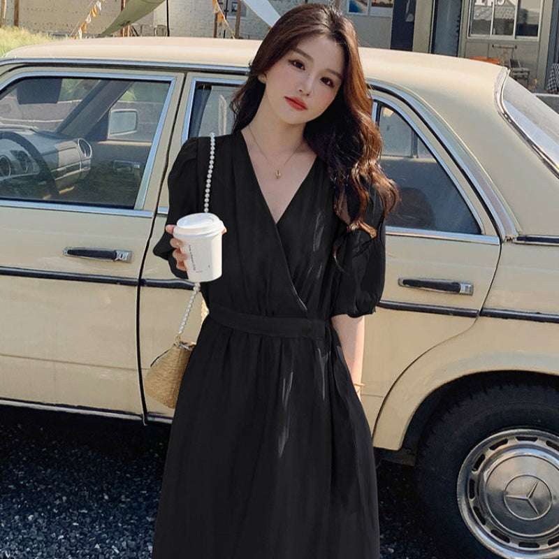 カシュクールシアーワンピース(2colors)