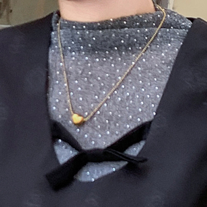 パフスリーブ×裾フリルミニワンピース