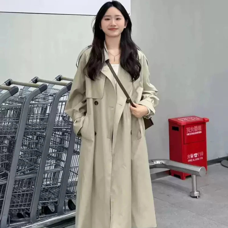 オーバーサイズロングトレンチコート