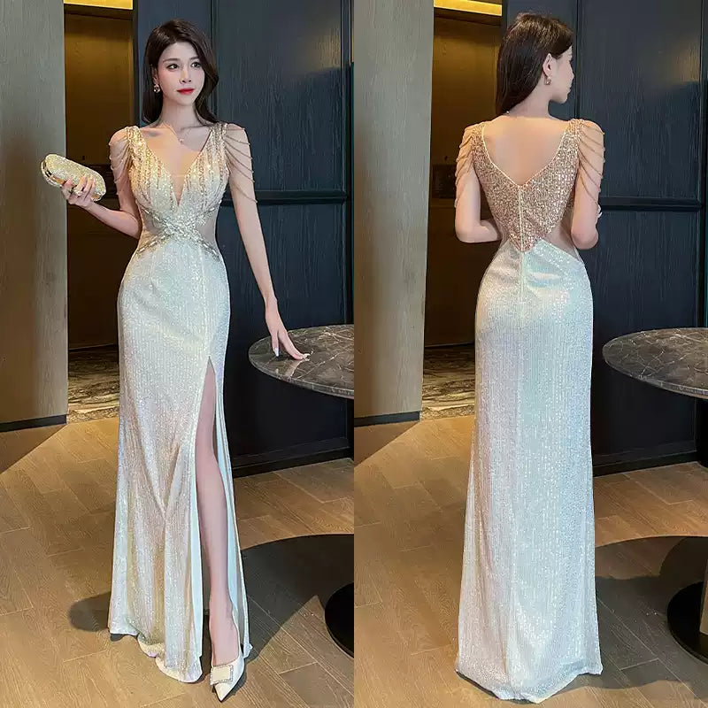 ラグジュアリーゴールドドレス