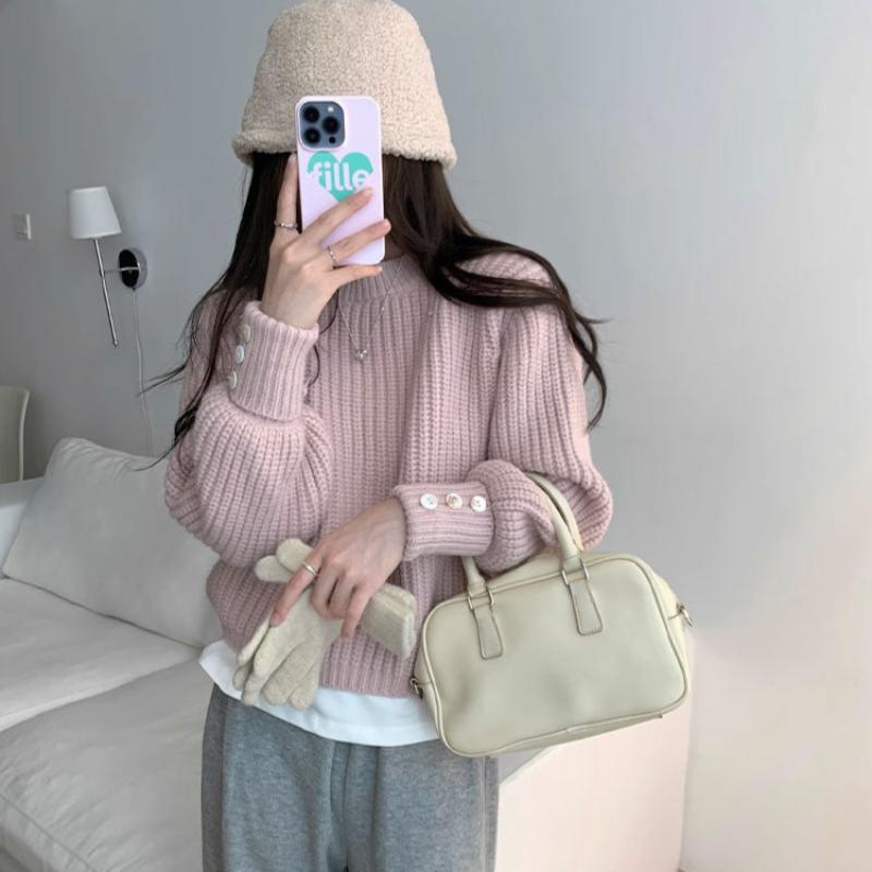 クルーネックリブセーター(4colors)