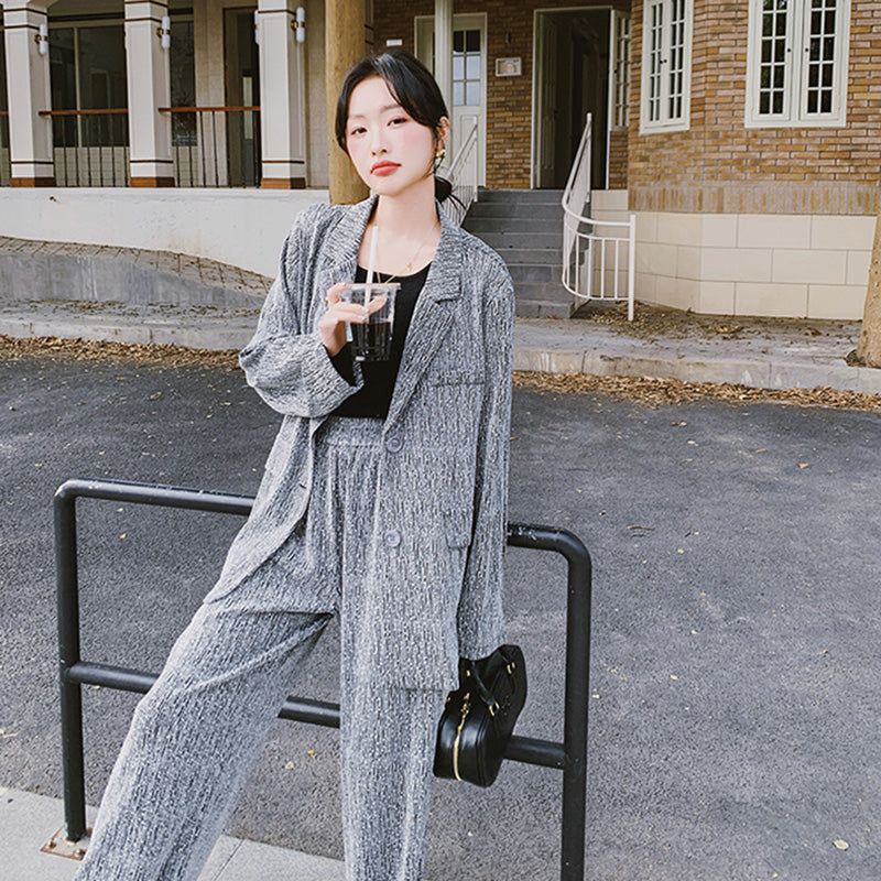 杢グレージャケットスーツセット