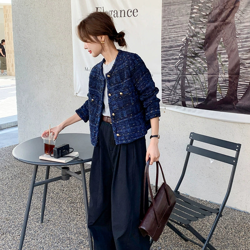 ネイビーツイードジャケット