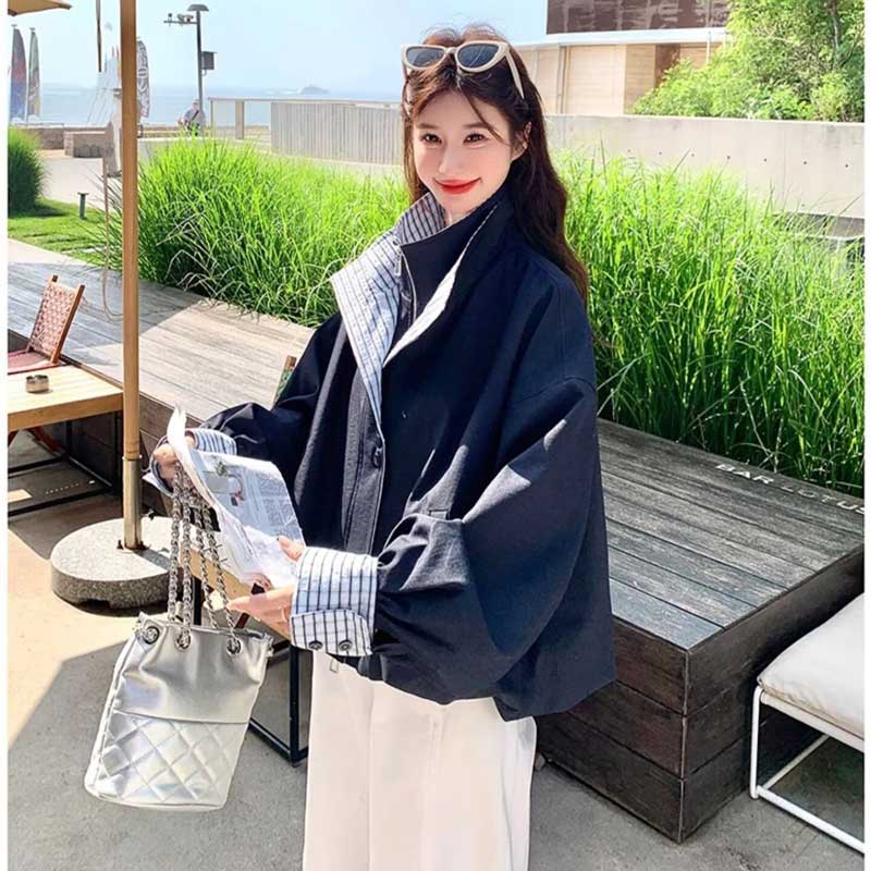 ダブルカラードルマンジャケット