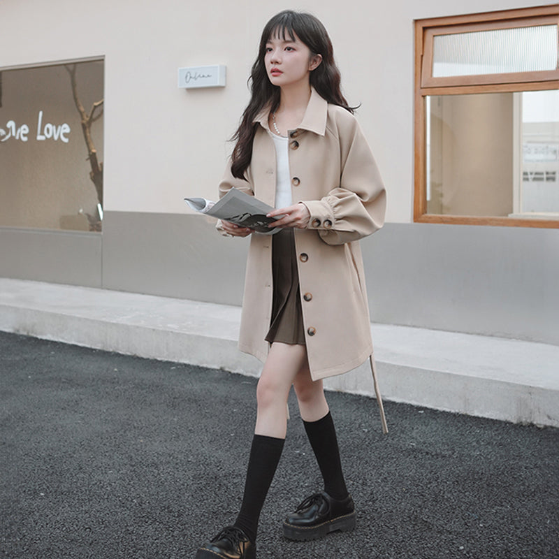 ミディ丈トレンチコート