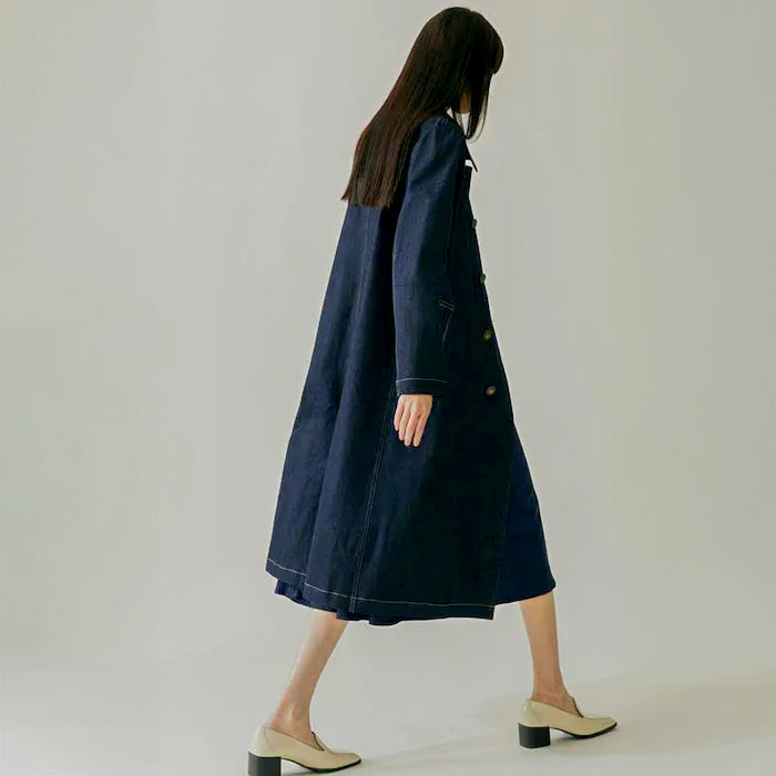 インディゴデニムトレンチコート