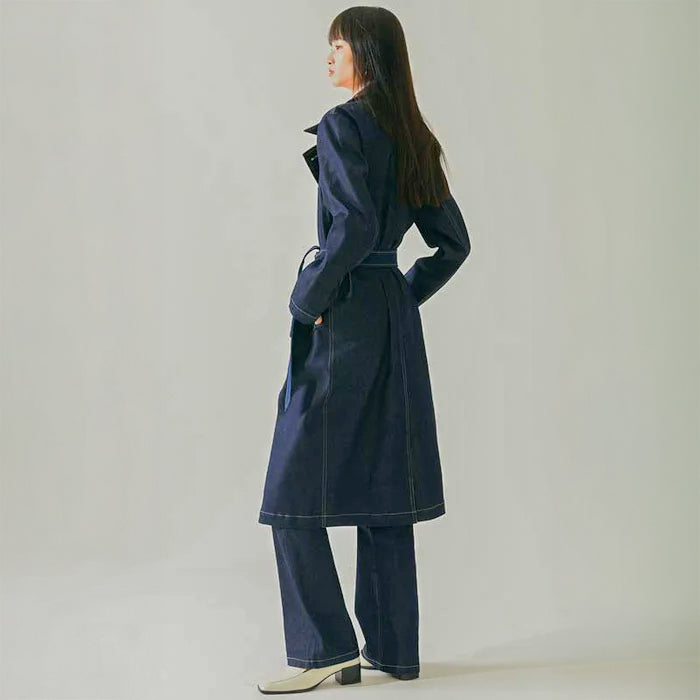 インディゴデニムトレンチコート