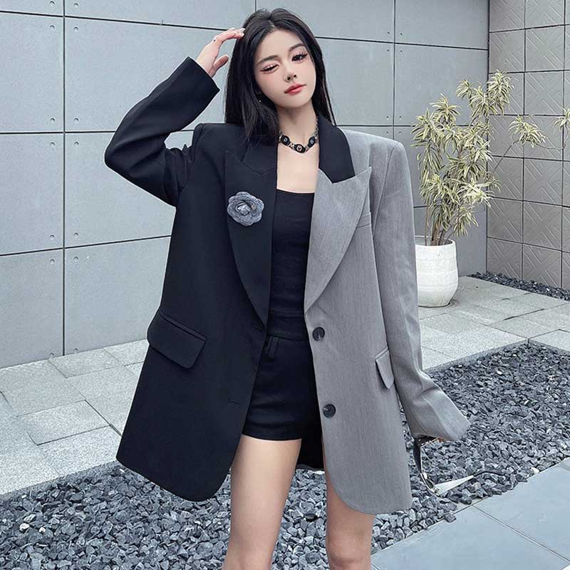 バイカラーオーバーサイズジャケット