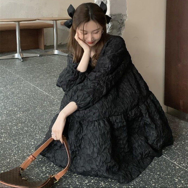 ブラックティアードミニワンピース