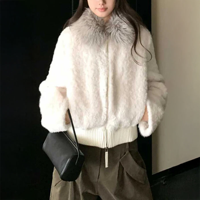 ショート丈ファージャケット(2colors)