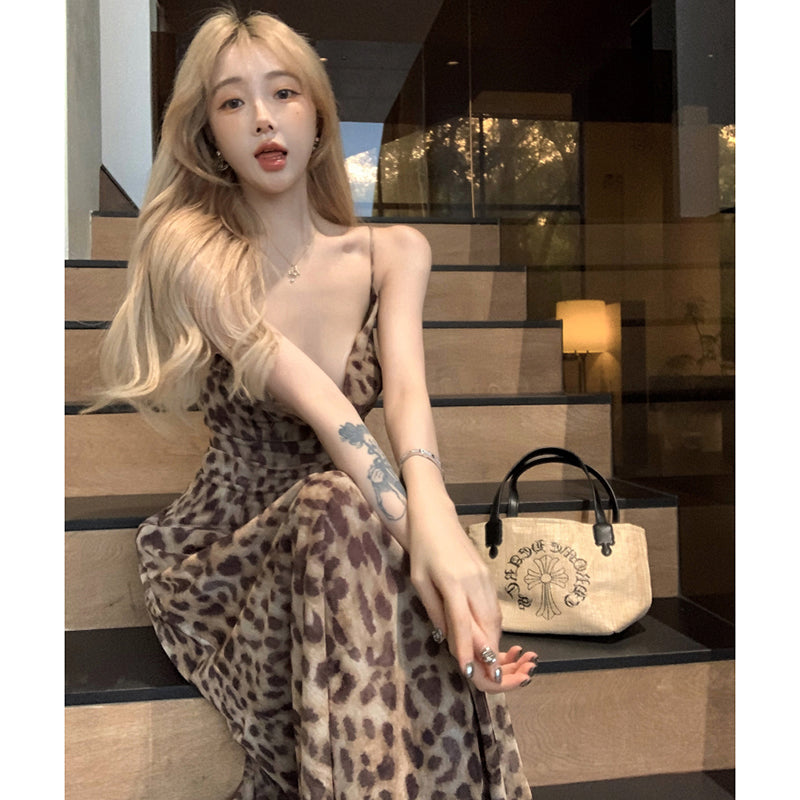 ヴィンテージレオパードキャミドレス