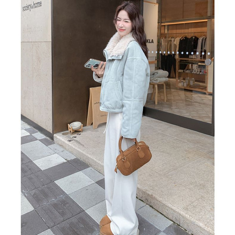 ファーライナー付きスエードタッチブルゾン(3colors)