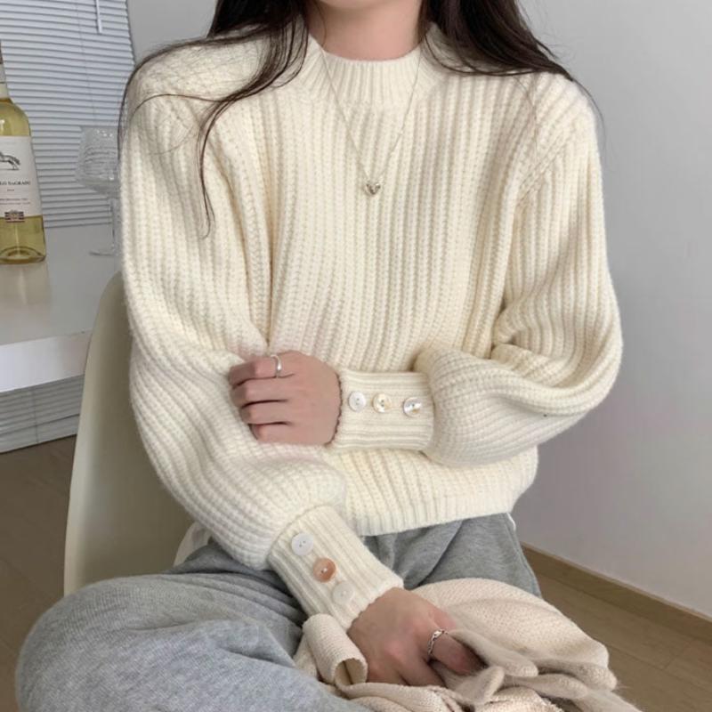 クルーネックリブセーター(4colors)