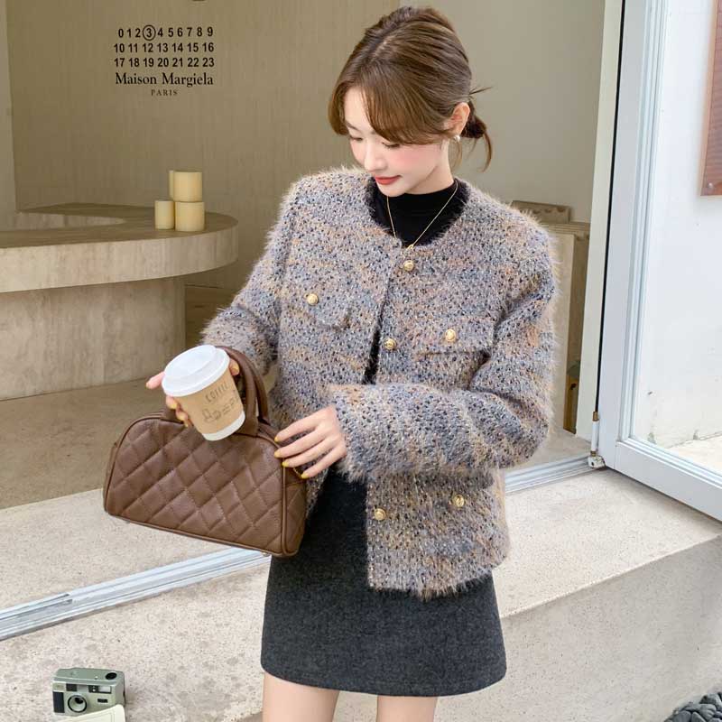 シャギーミックスツイードジャケット(2colors)