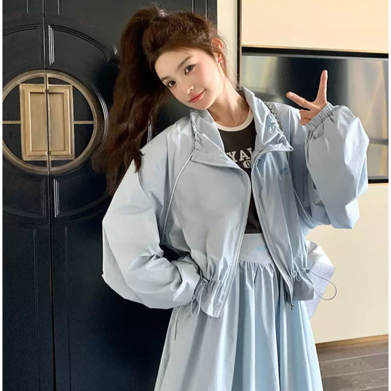 ドロストジャケット×バルーンスカートセットアップ