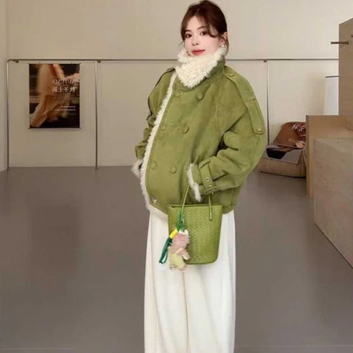 裏ボアグリーンスエードジャケット