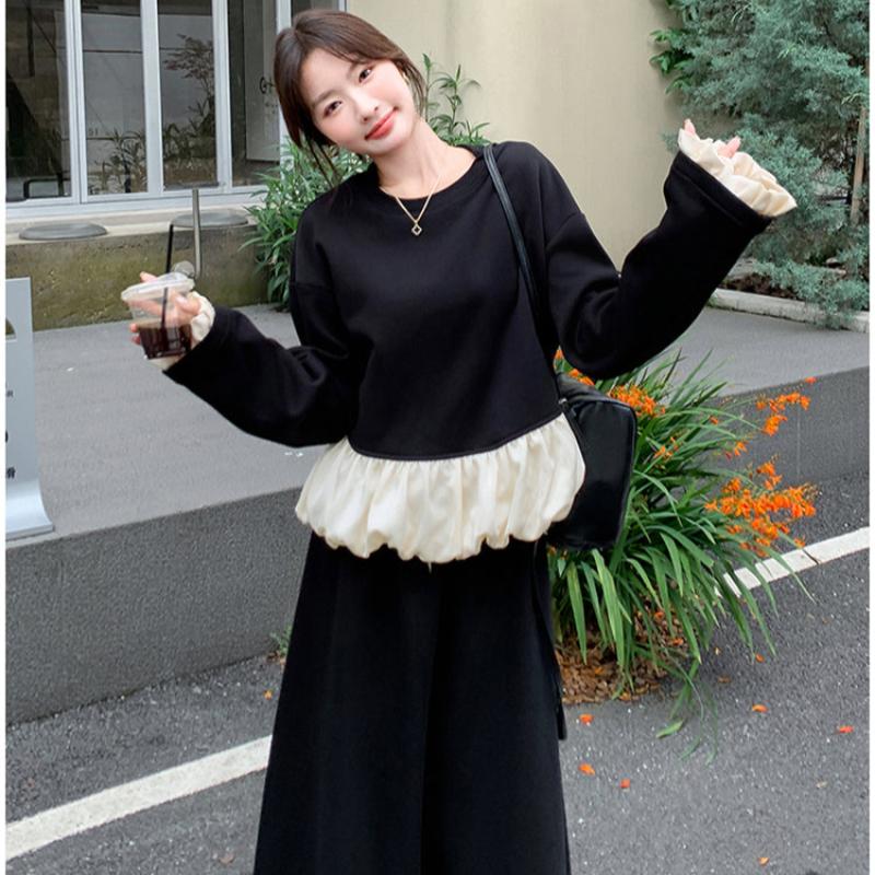 スウェットバルーントップス×スカートセット