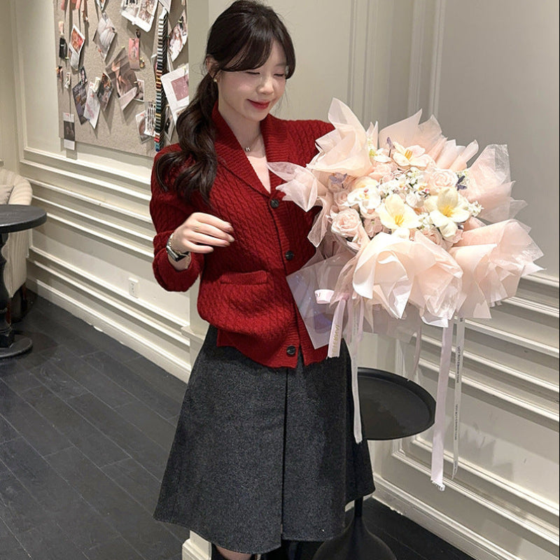 ケーブルニットカーディガン(4colors)