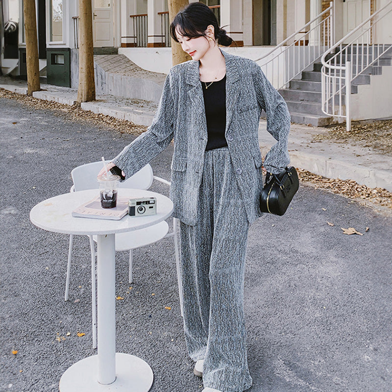 杢グレージャケットスーツセット