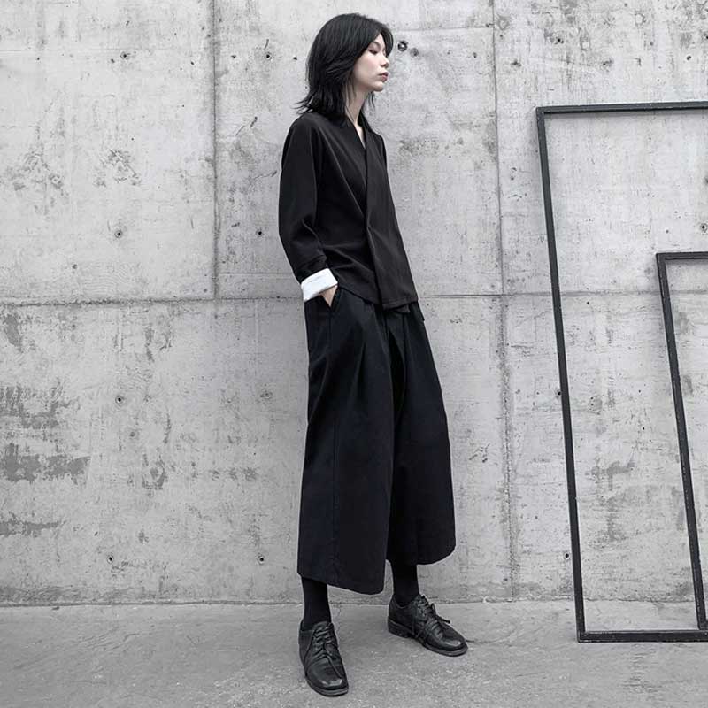 モノトーンノーカラージャケット