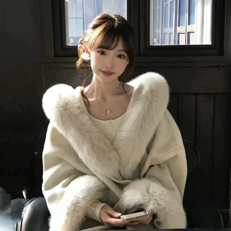 ボリュームファーショートコート