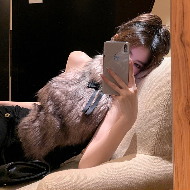 バックレスファーベスト