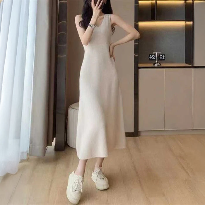 クロップドニット×ノースリーブワンピースSET(3colors)