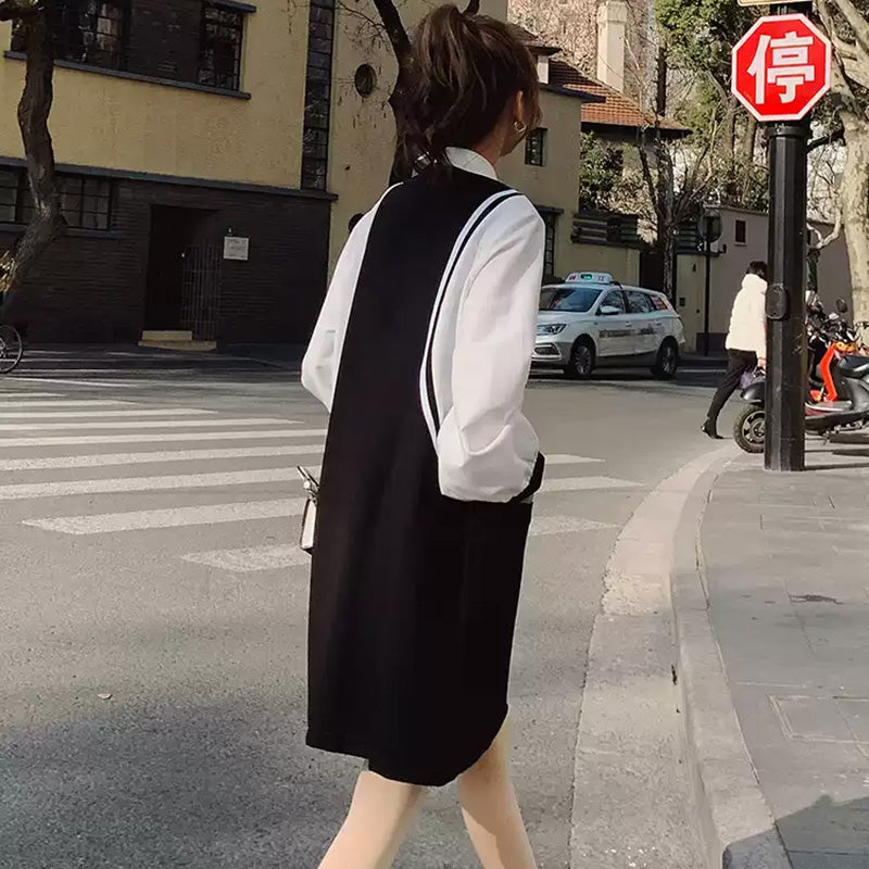 バイカラーAラインワンピース