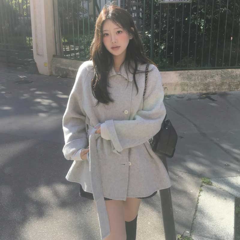 ウエストマークメルトンショートコート(2colors)