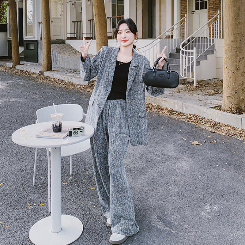 杢グレージャケットスーツセット