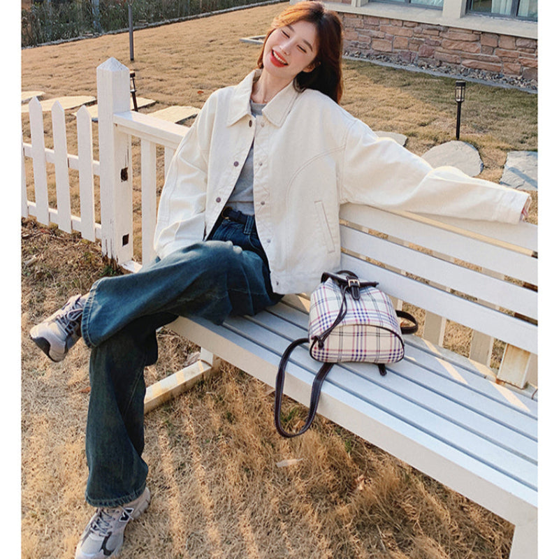 オフホワイトデニムジャケット