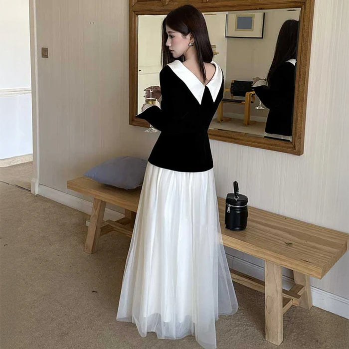 バックスタイルコンシャスベロアトップス