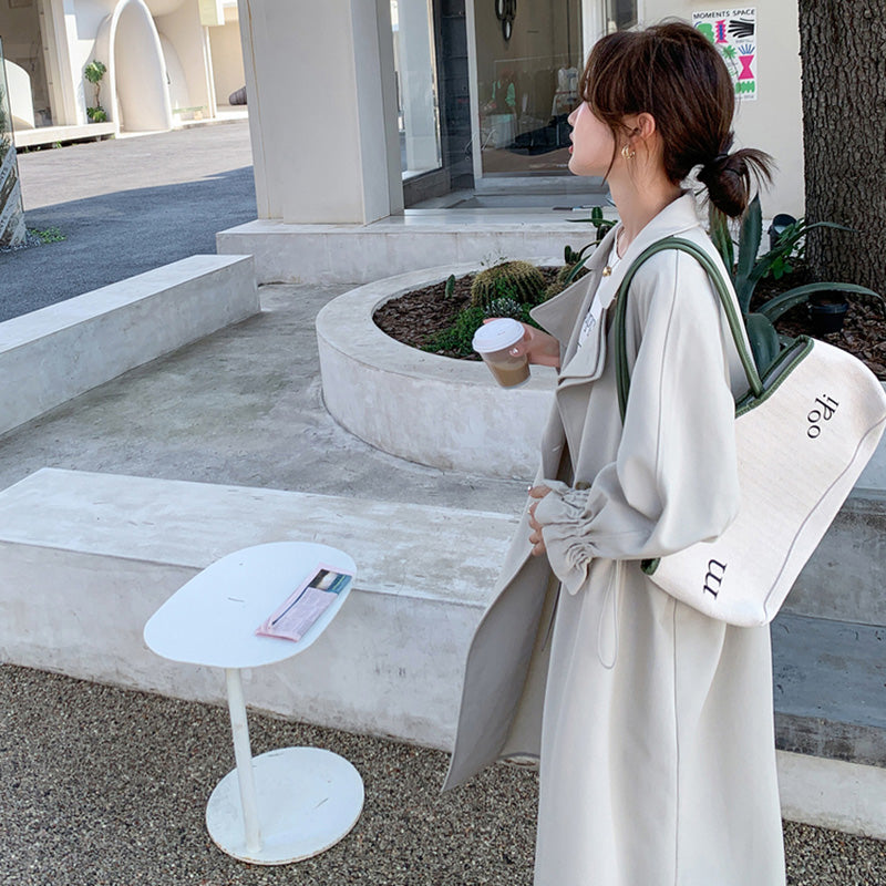 ヨーク付きミディアムレングストレンチコート