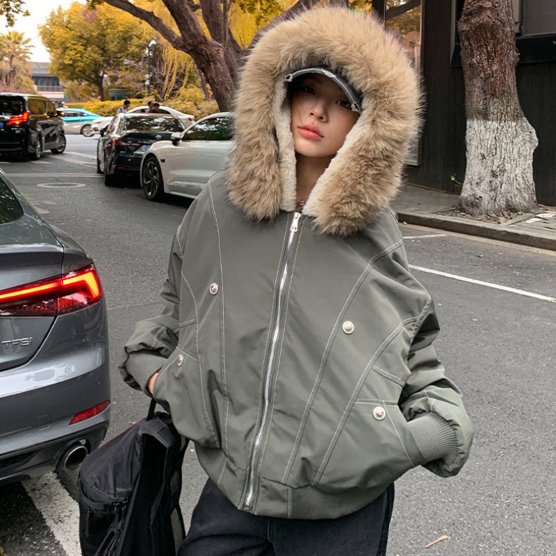 裏ボア付きフードファーブルゾン(2colors)