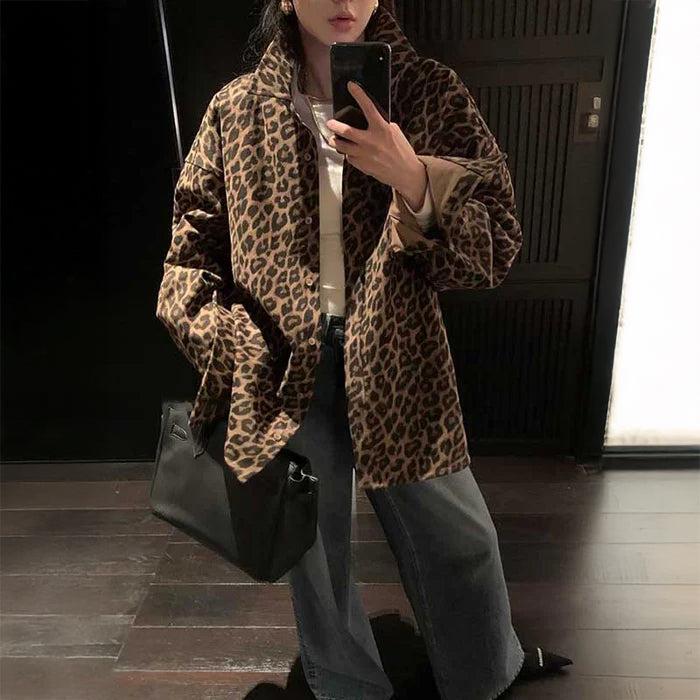 レオパードオーバーサイズシャツ