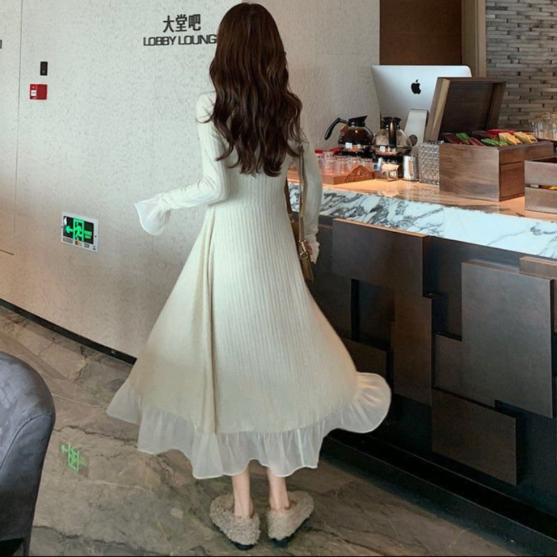 ベルスリーブニットワンピース(2colors・2variation)