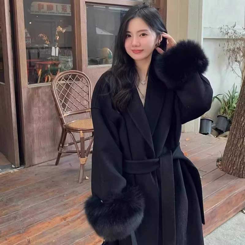 袖ファーガウンコート