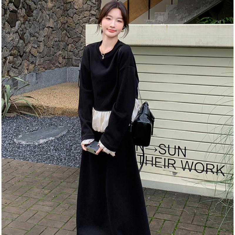 スウェットバルーントップス×スカートセット