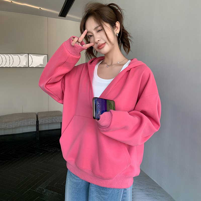 Vネックプルオーバーパーカー(7colors)