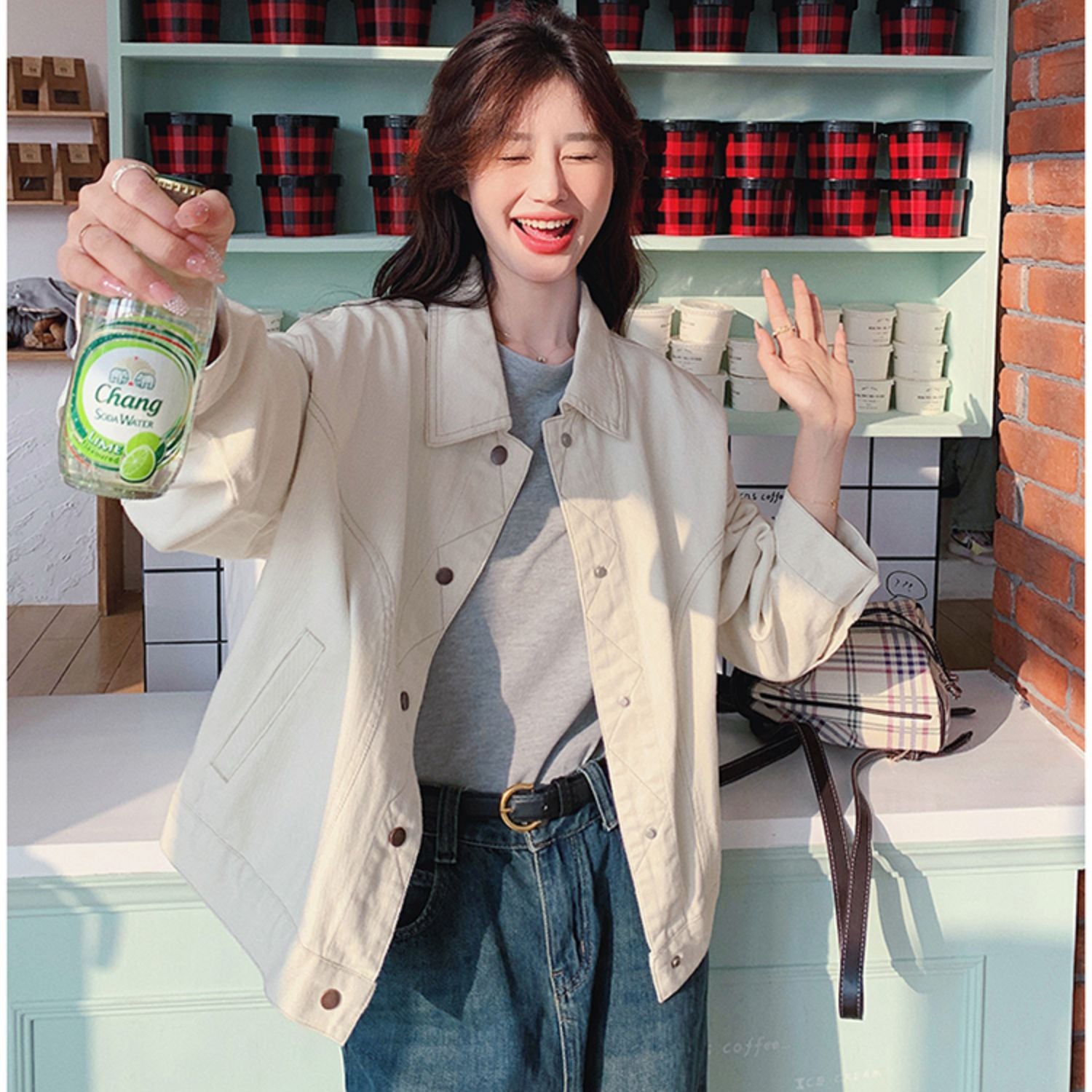 オフホワイトデニムジャケット