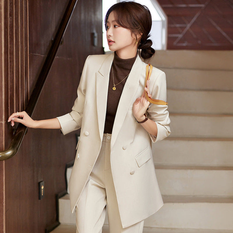 ダブルジャケットパンツスーツ(3colors)