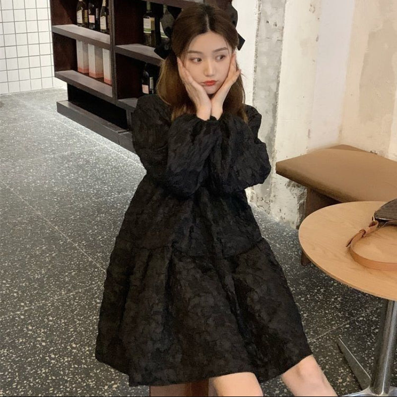 ブラックティアードミニワンピース