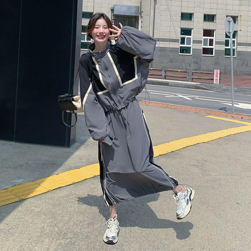 ライントラックジャケット×スカートセットアップ