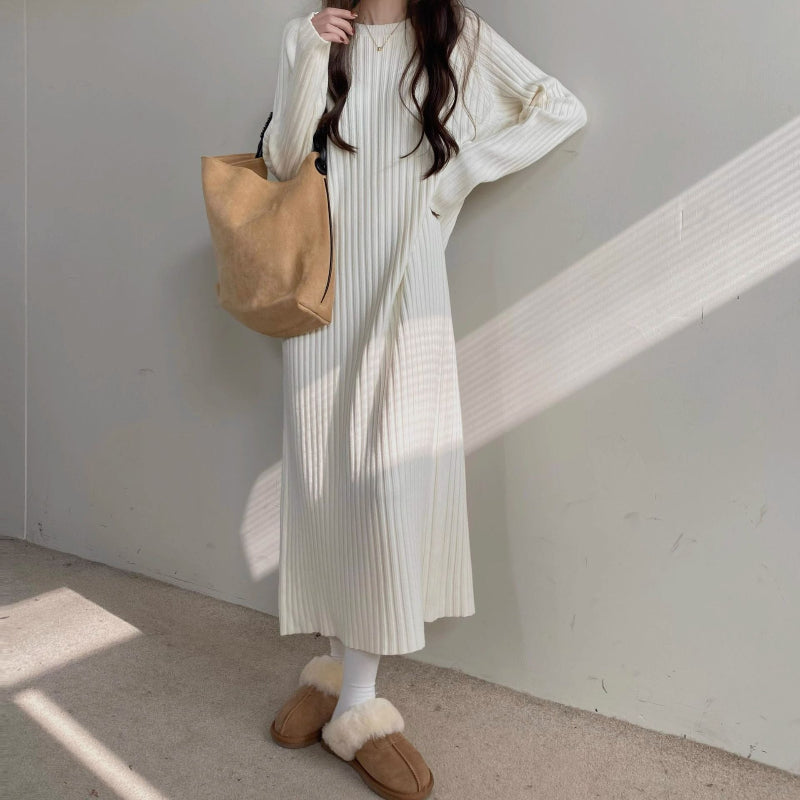 リブニットロングワンピース(2colors)